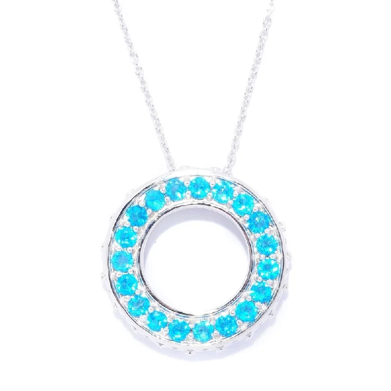 Vine braid necklaces-Exotic Apatite Circle of Life Necklace