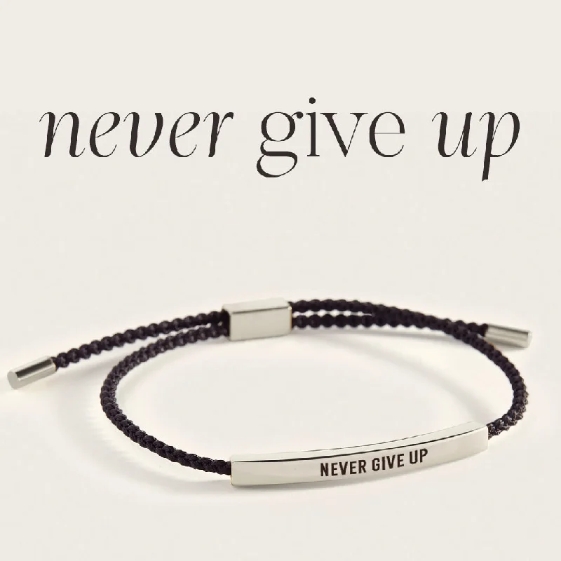 Fluid art bangles-Never Give Up Inspire Bracelet