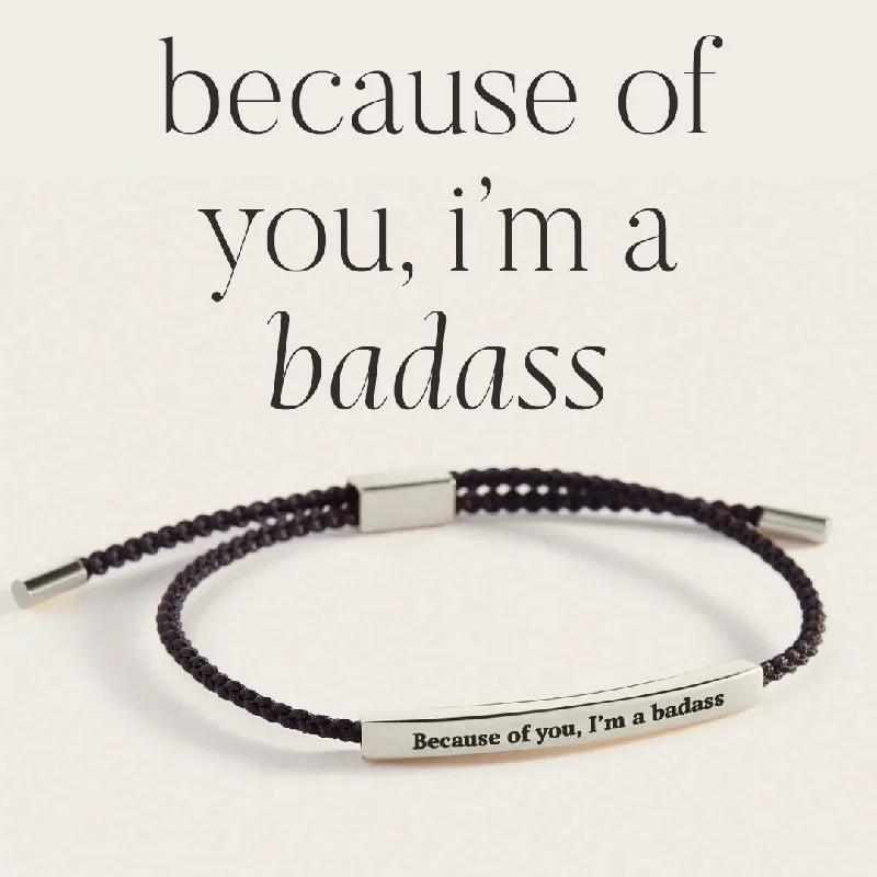 Gem stack bangles-Because of you, I’m a badass Inspire Bracelet