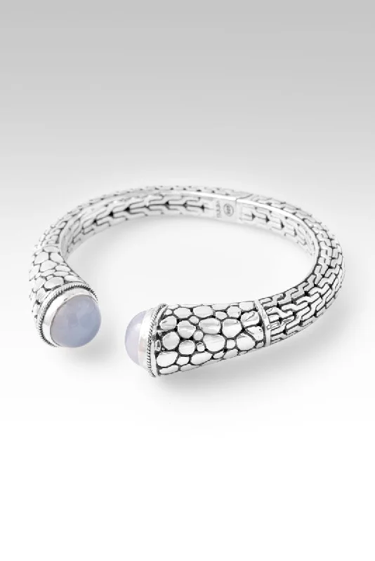 Tiny pearl bangles-Deep Reflection Tip-to-Tip Bracelet™ in Blue Chalcedony