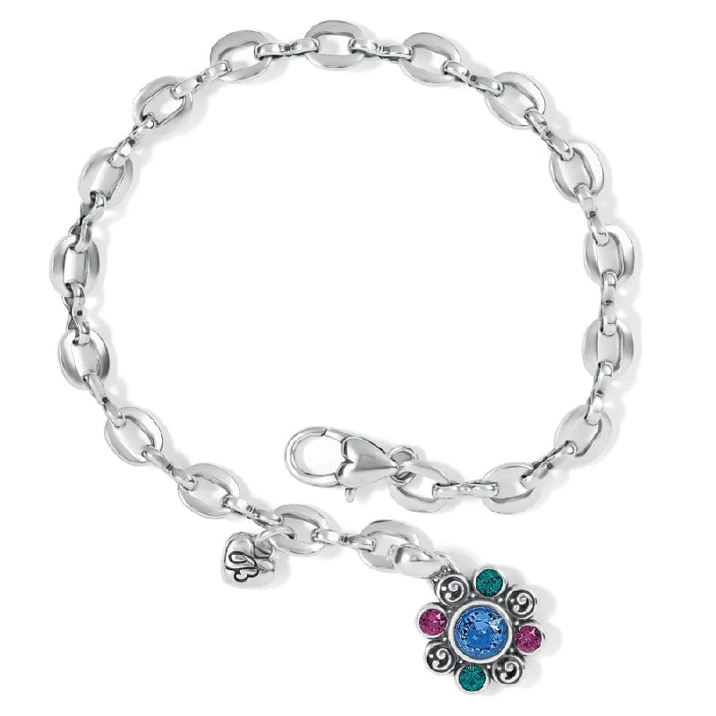 Layered chain bangles-Elora Gems Flower Bracelet