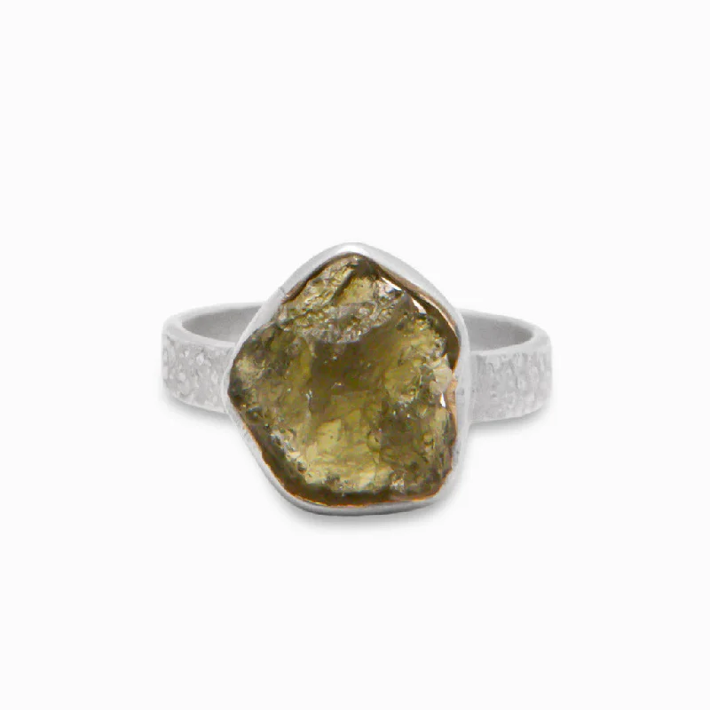 Moldavite Ring