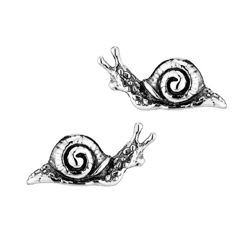 Two-tone earrings-SHELBY - Sterling Silver Studs