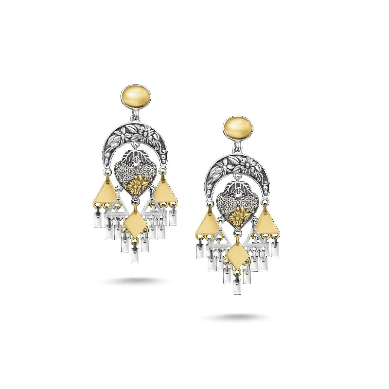 High gloss earrings-Fallahy Floral Earrings