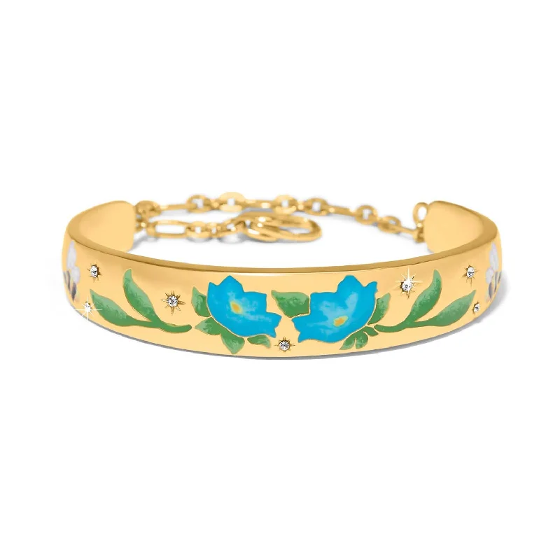 Secure clasp bangles-Reverie Flower Bar Bracelet