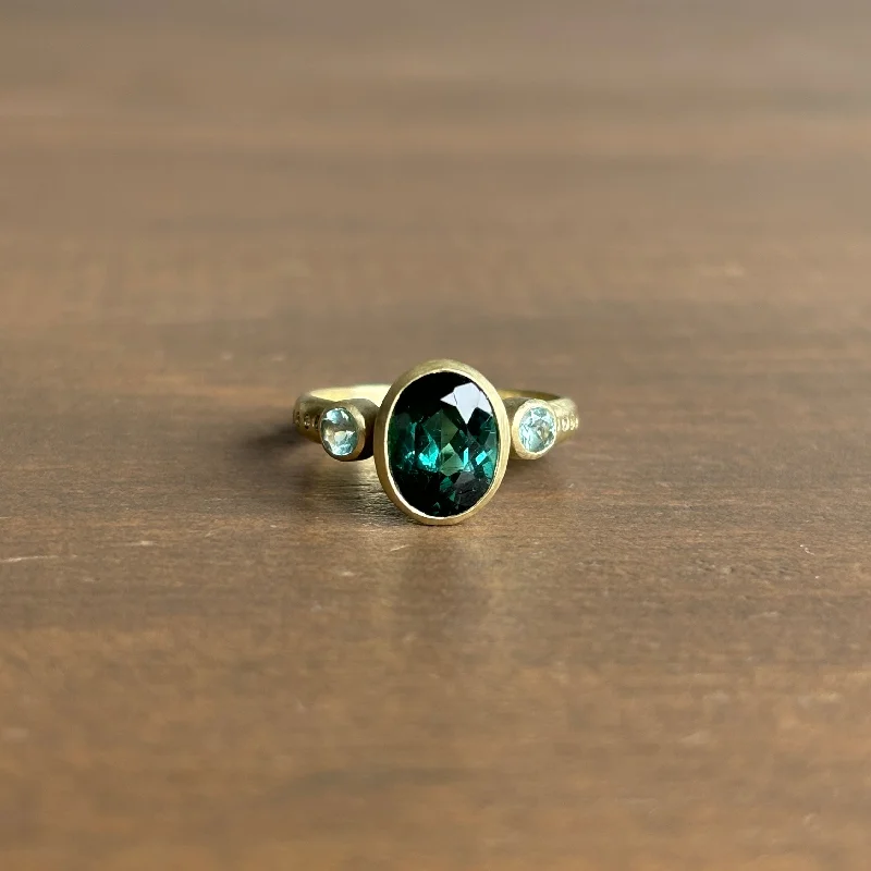 Tourmaline Three-Stone Ring