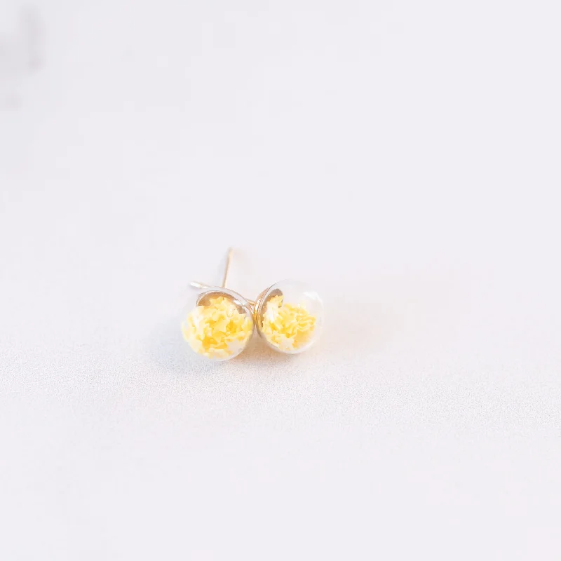 Bead weave earrings-Yellow | Mini Star Confetti Stud Earrings