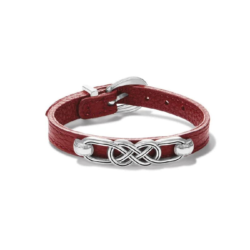 Pure link bangles-Interlok Braid Leather Bracelet