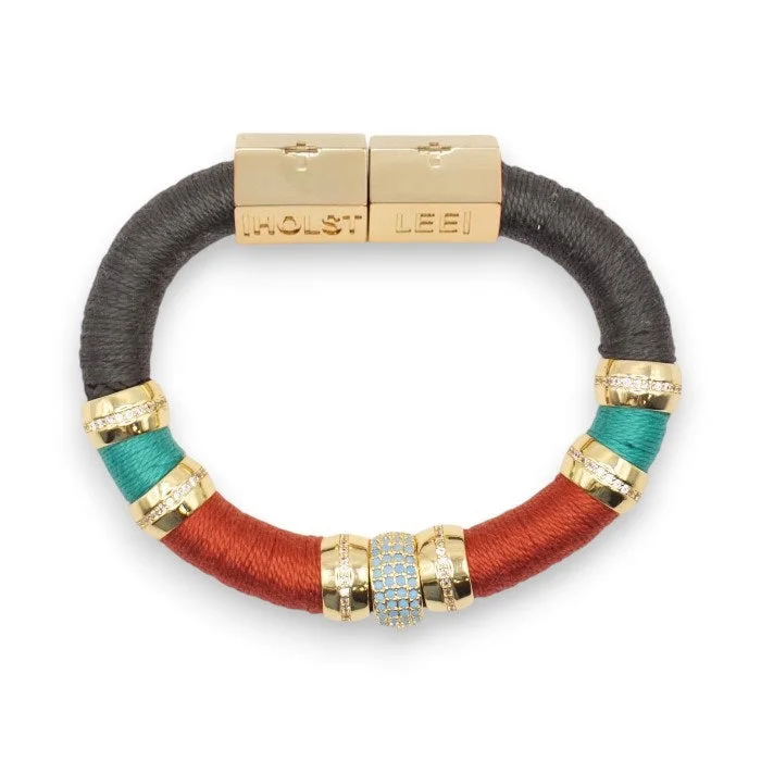 Agate bead bangles-HOLST + LEE - LUXE COLORBLOCK BRACELET