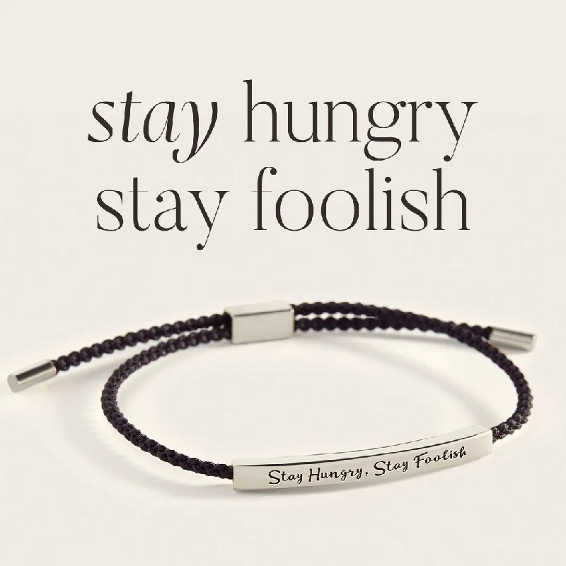 Heavy stone bangles-Stay Hungry, Stay Foolish Inspire Bracelet