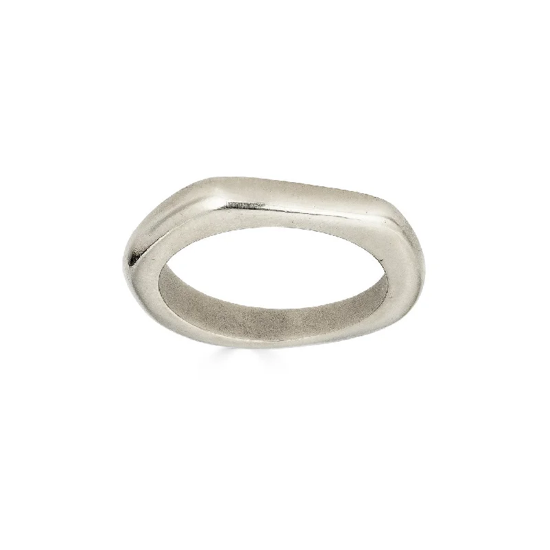 Organic Signet Rings, Silver