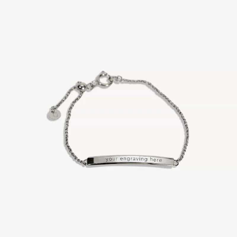 Gem strand bangles-The Engravable Bar Bracelet