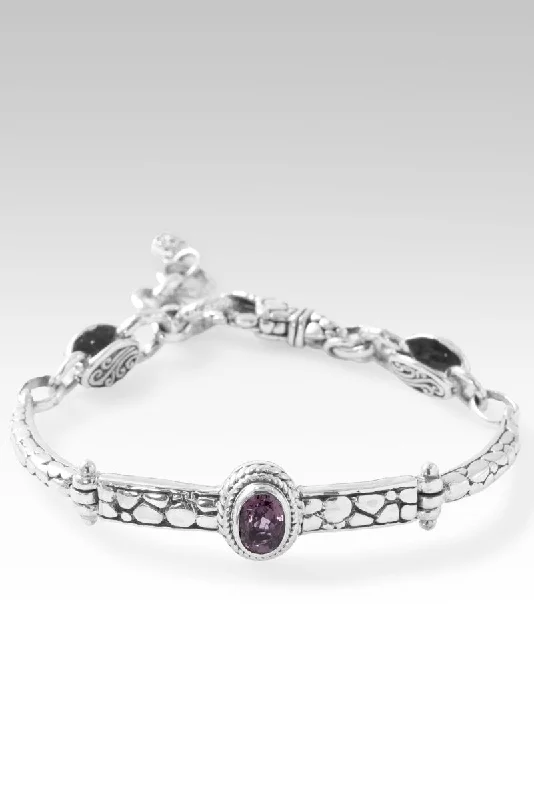 Dusk gothic bangles-Divine Purpose Bracelet™ in Elderberry Spinel