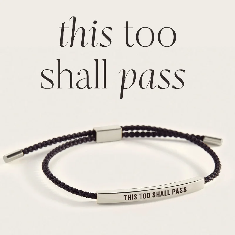 Tiny pearl bangles-This Too Shall Pass Inspire Bracelet