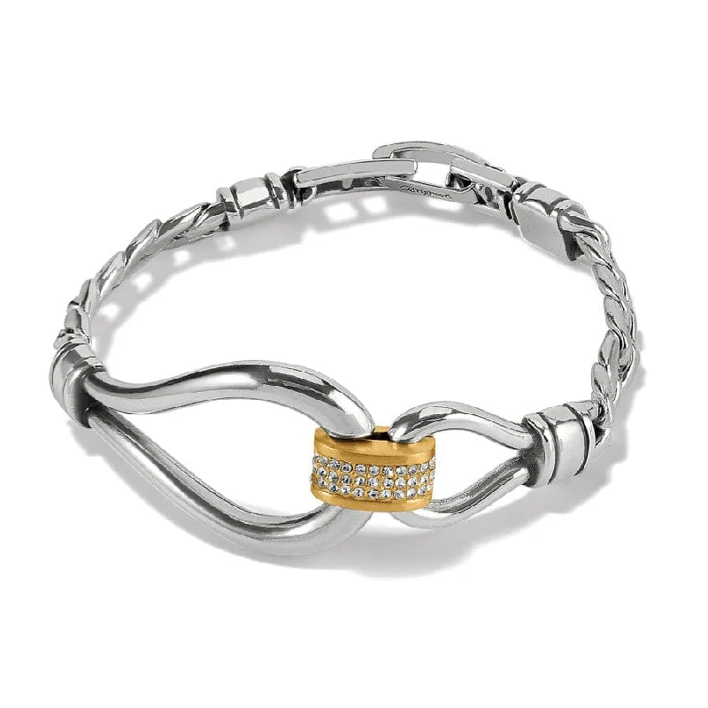 Full moon bangles-Meridian Suez Two Tone Bracelet