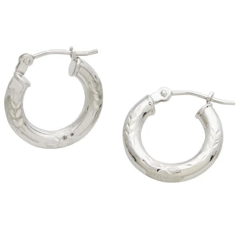 Java tile earrings-14K Gold Mini Hoop - 15MM