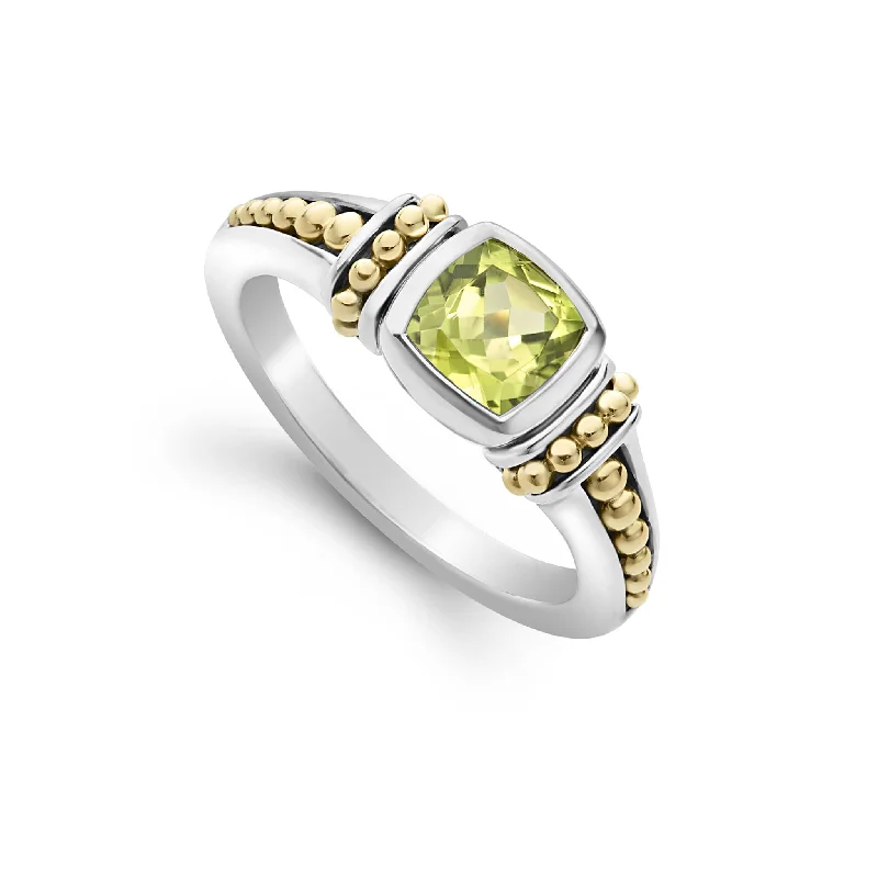 Topaz gem engagement rings-Peridot Ring