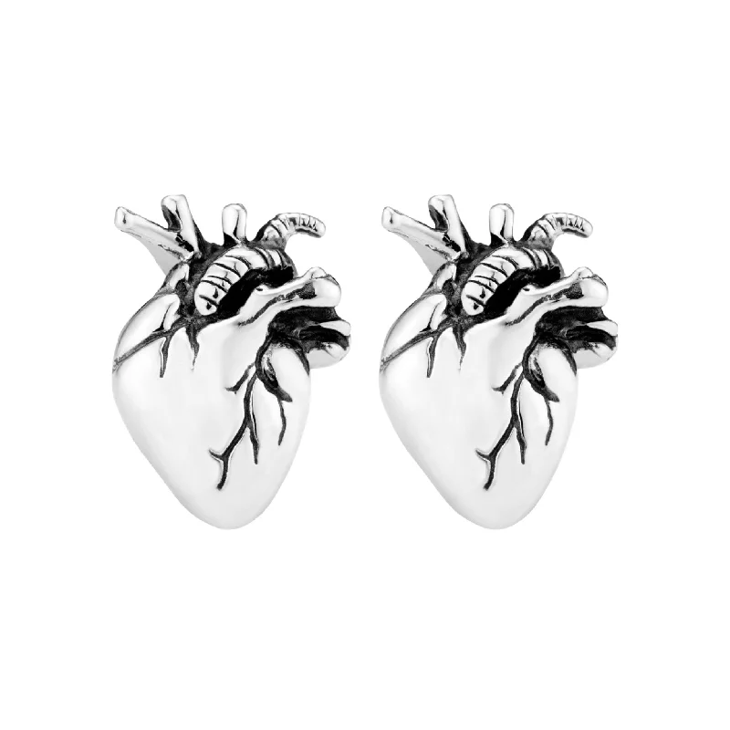 Wave drop earrings-CARDIUM - Sterling Silver Studs