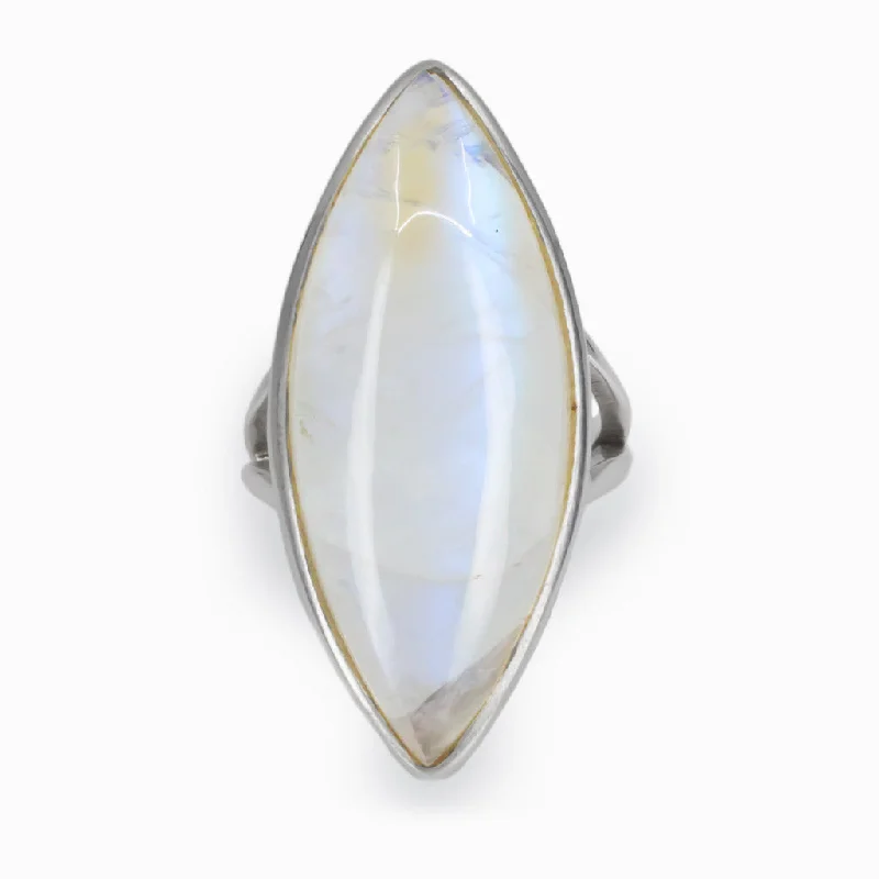 Rainbow Moonstone Ring