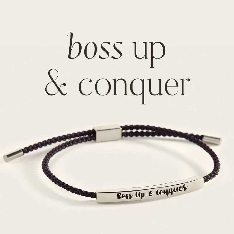 Bold gem bangles-Boss Up & Conquer Inspire Bracelet