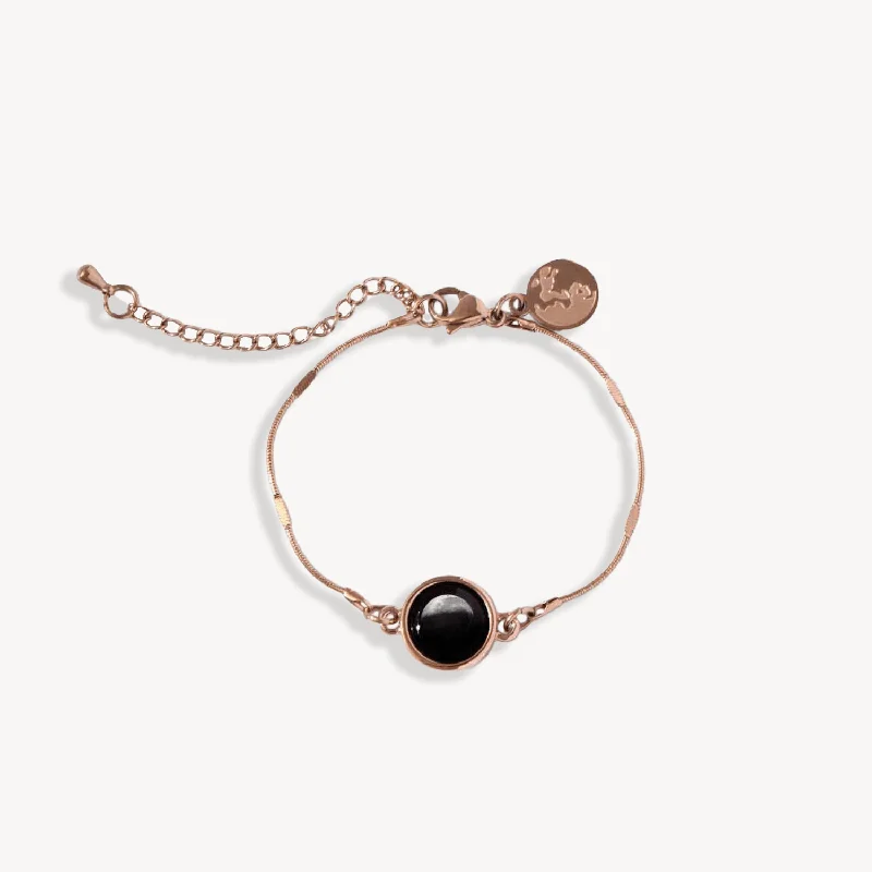 Light clay bangles-Mini Satellite Bracelet in Rose Gold