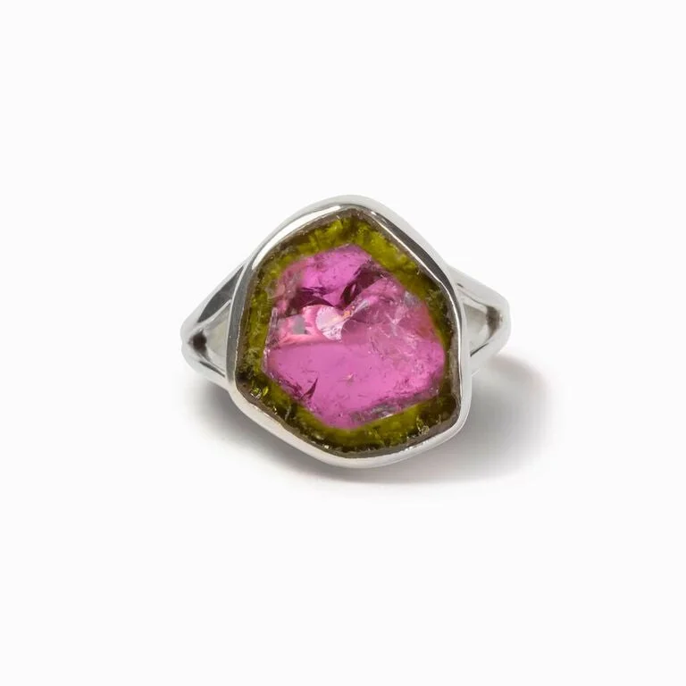 Watermelon Tourmaline Ring