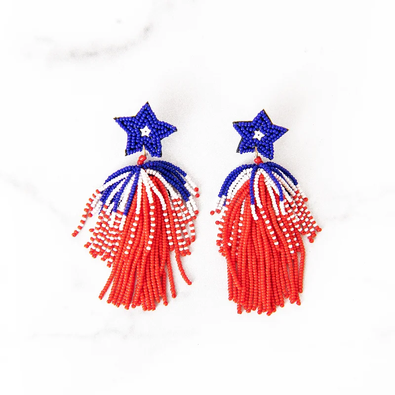 Twine bead earrings-Baby You're A Firework Earrings