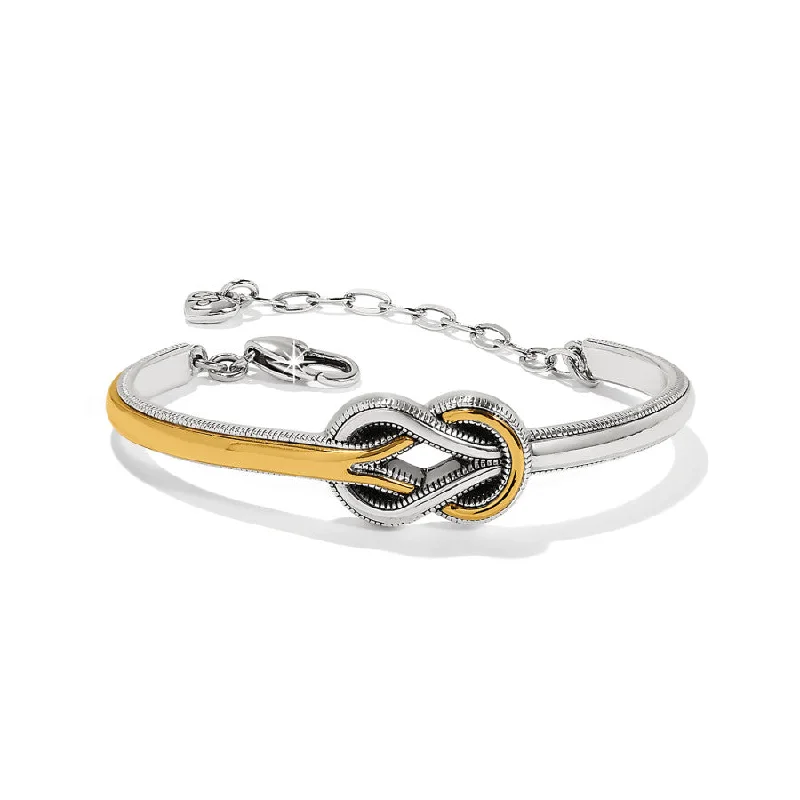 Surf theme bangles-Interlok Harmony Two Tone Bar Bracelet