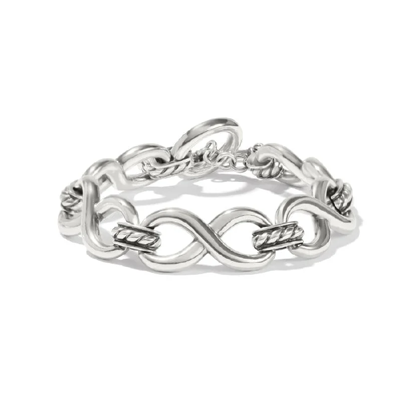 Polished word bangles-Interlok Infinity Bracelet