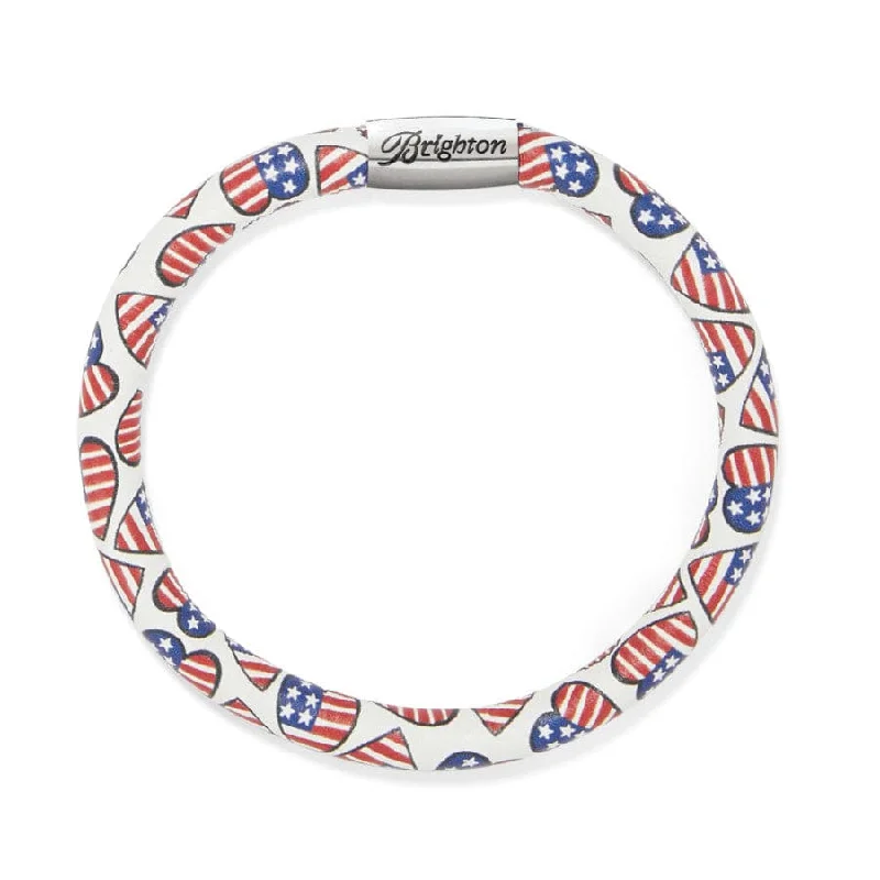 Woven tribal bangles-Patriotic Luv Woodstock Bracelet