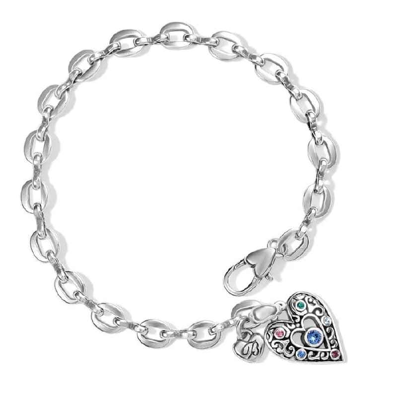 Topaz bead bangles-Elora Gems Heart Bracelet