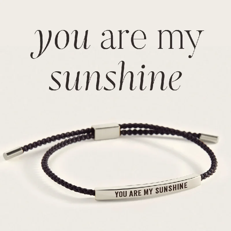 Wide chain bangles-You Are My Sunshine Inspire Bracelet