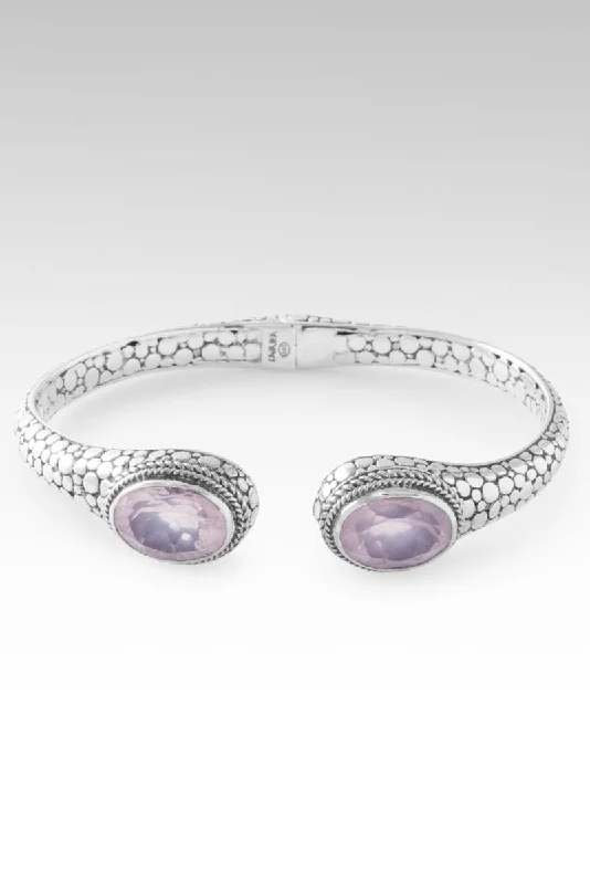 Agate bead bangles-Faithful Servant Tip-to-Tip Bracelet™ in Cloud Pink Rose Quartz