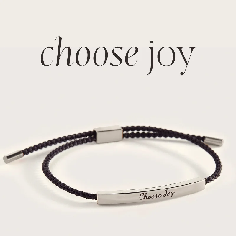 Coiled cord bangles-Choose Joy Inspire Bracelet