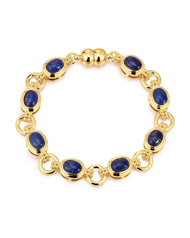 Tiny dot bangles-The Lapis Link Bracelet