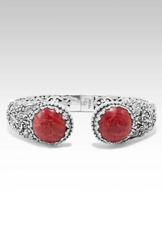 Radiant star bangles-Bloom Where You are Planted Tip-to-Tip Bracelet™ in Red Sponge Coral