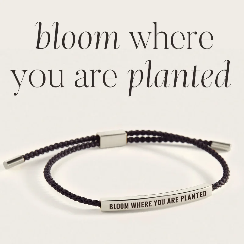 Flex cord bangles-Bloom Where You Are Planted Inspire Bracelet