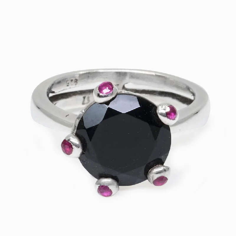 Onyx and Ruby Ring