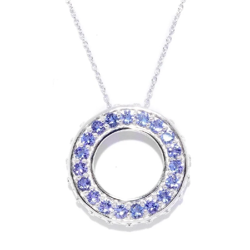 Chunky gem necklaces-Exotic Tanzanite Circle of Life Necklace