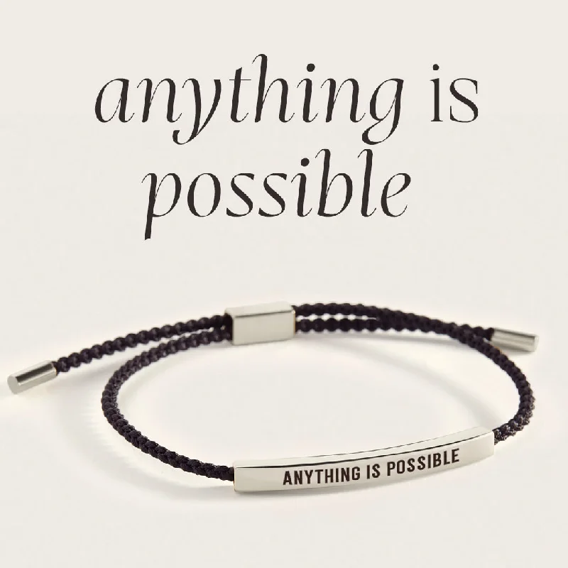 Silk cord bangles-Anything Is Possible Inspire Bracelet