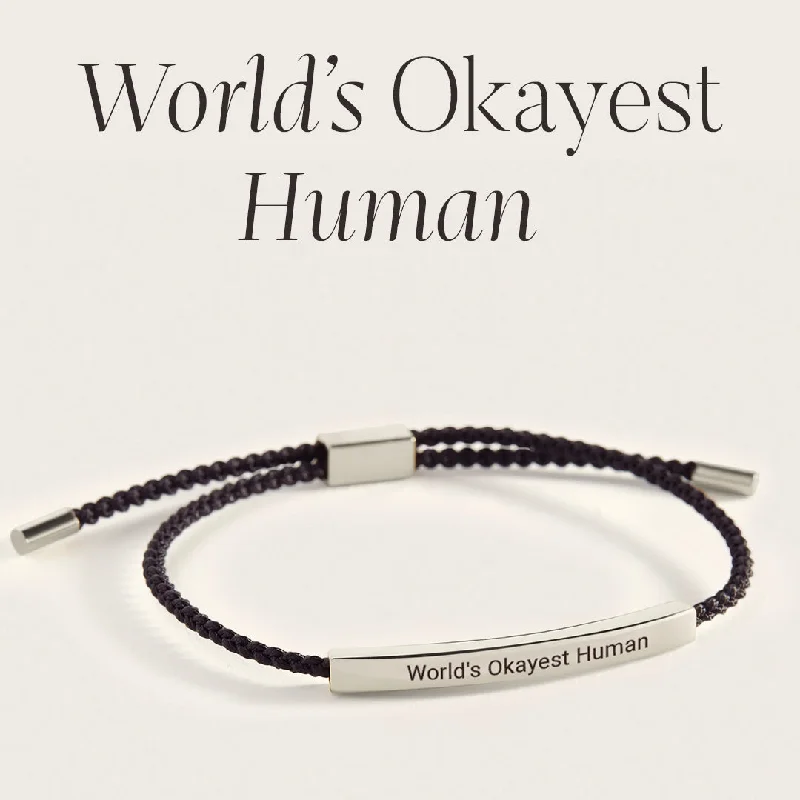 Subtle accent bangles-World's Okayest Human Inspire Bracelet