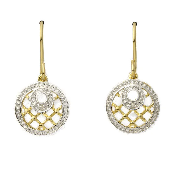 Playful pair earrings-Diamond Lattice Earrings