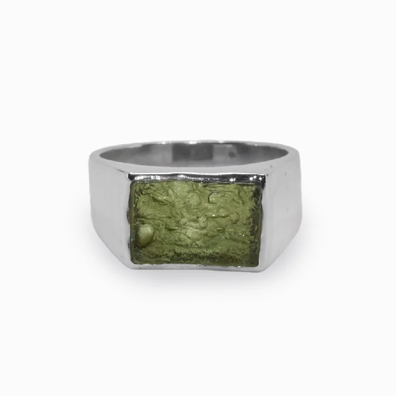 Moldavite Ring