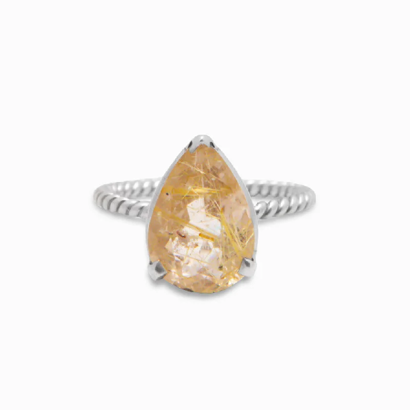 Rutilated Quartz Ring