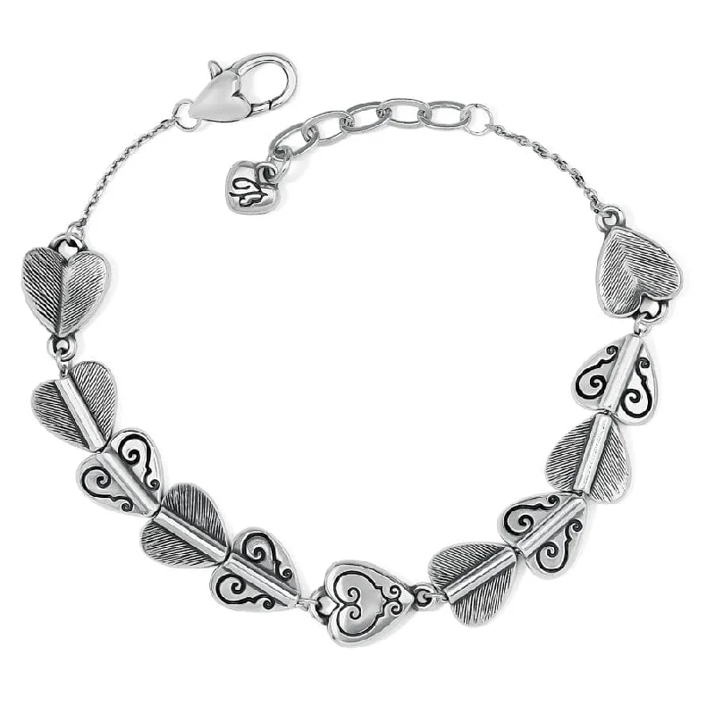 Vintage flair bangles-Cascading Hearts Bracelet