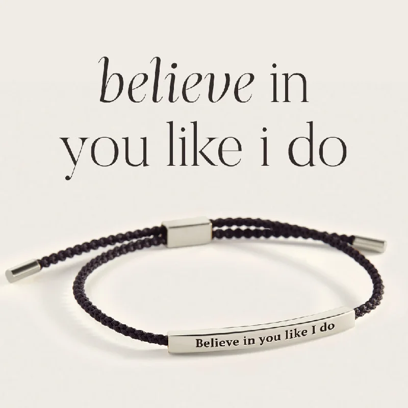 Open frame bangles-Believe in You Like I Do Inspire Bracelet