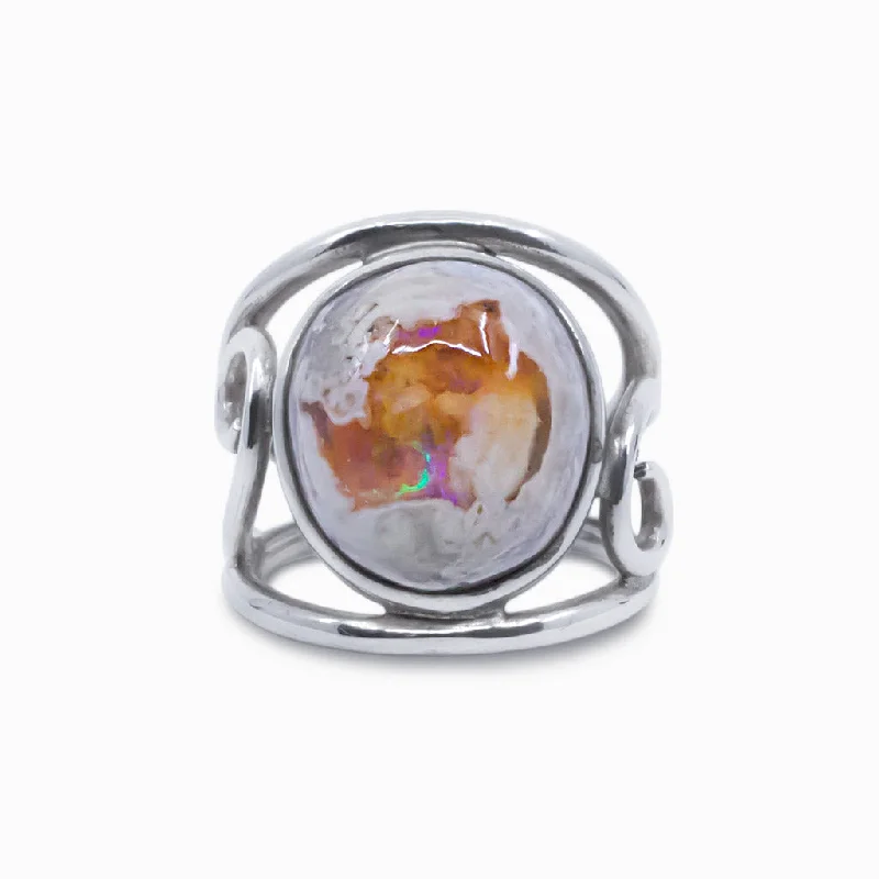 Mexican Fire Opal Ring