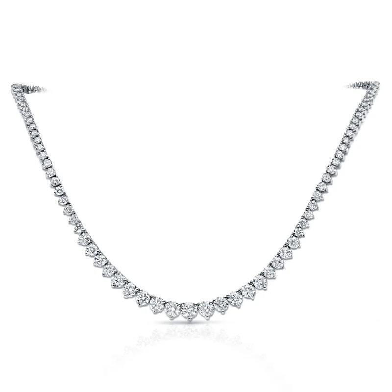 Cotton braid necklaces-Auriya 14k Gold 10 carat TW Graduated Diamond Riviera Tennis Necklace (G-H, I1-I2)