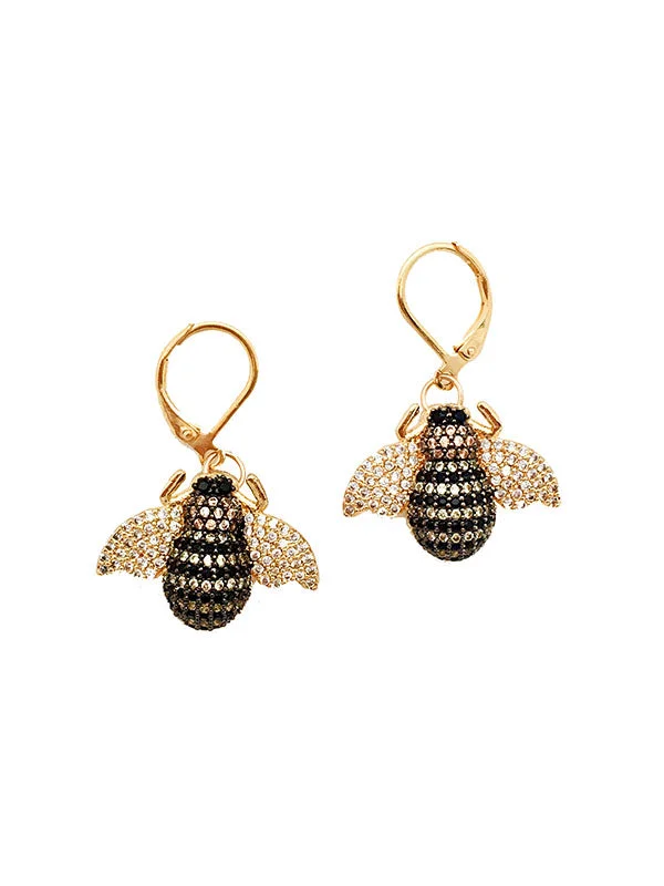 Fine bead earrings-Bzzzzz Bee Earrings