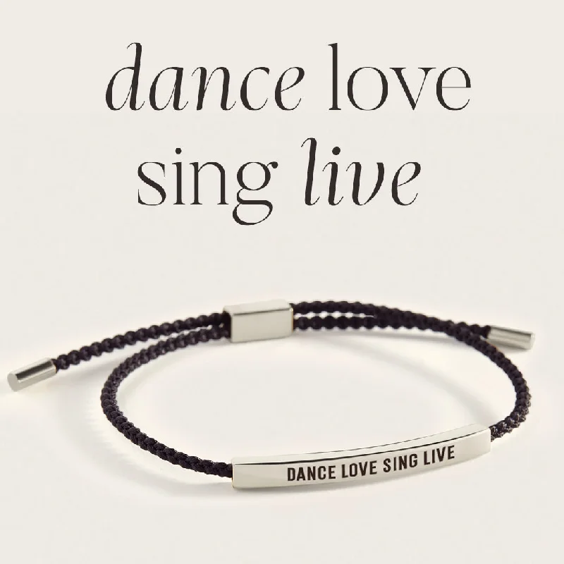 Sleek design bangles-Dance Love Sing Live Inspire Bracelet